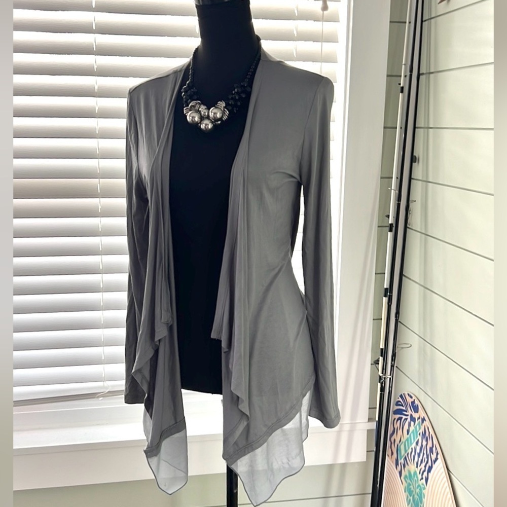 NWT,Design History,Softest Gray Duster, Exquisite Design & Timeless Style,Size M - Picture 2 of 6